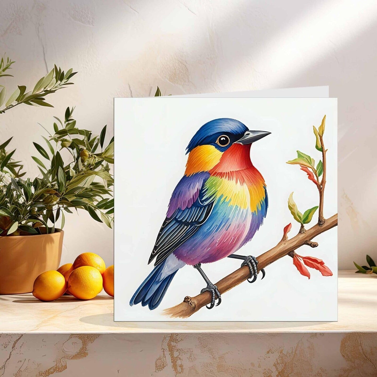 Colourful Bird Greeting Card - Any Occasion - beautiful Bird Illustration Art