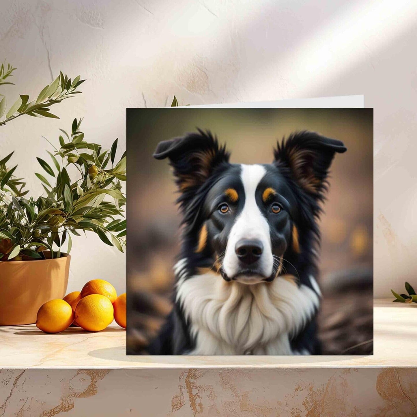 Border Collie Dog Greeting Card - 145mm x 145mm