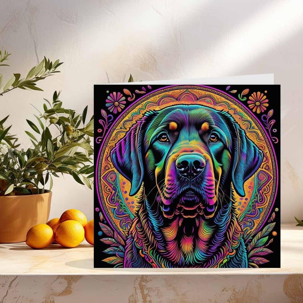 Black Labrador Dog Greeting Card 145 x 145mm Labrador Birthday Cards