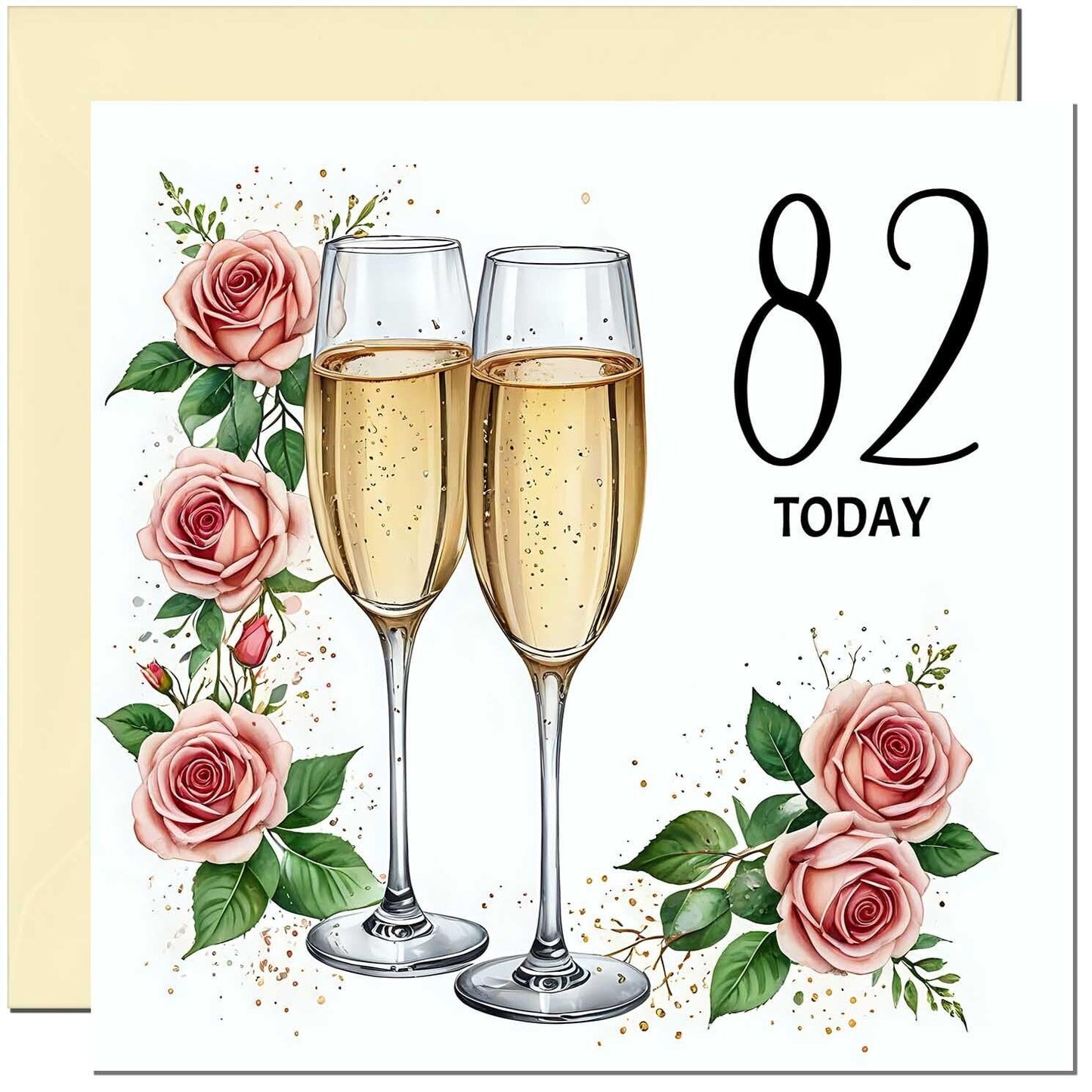 Birthday Card for women - Floral Fizz Classy Elegant