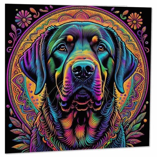 Black Labrador Dog Greeting Card 145 x 145mm Labrador Birthday Cards