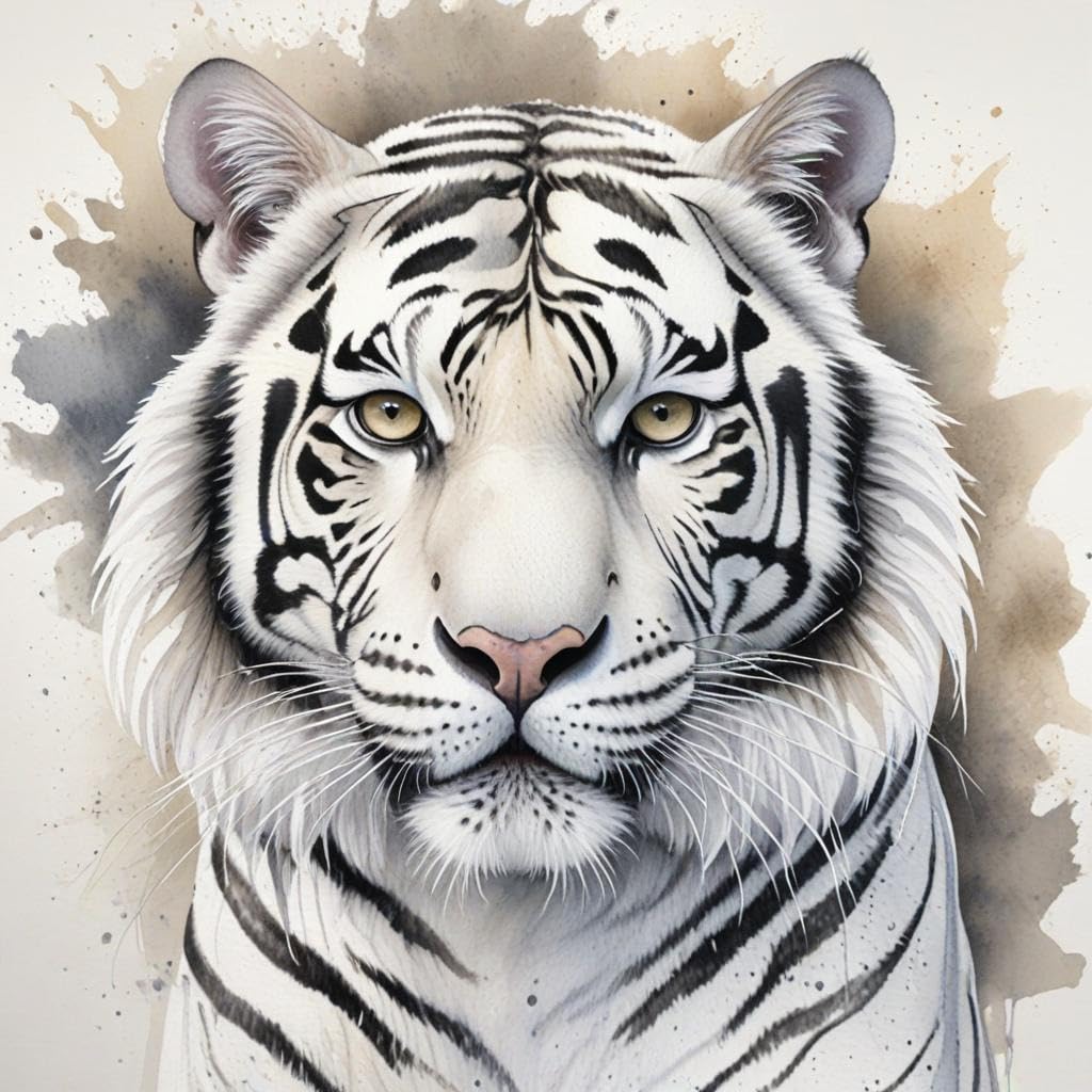 White Tiger Greeting Card - Any Occasion 145 x 145mm