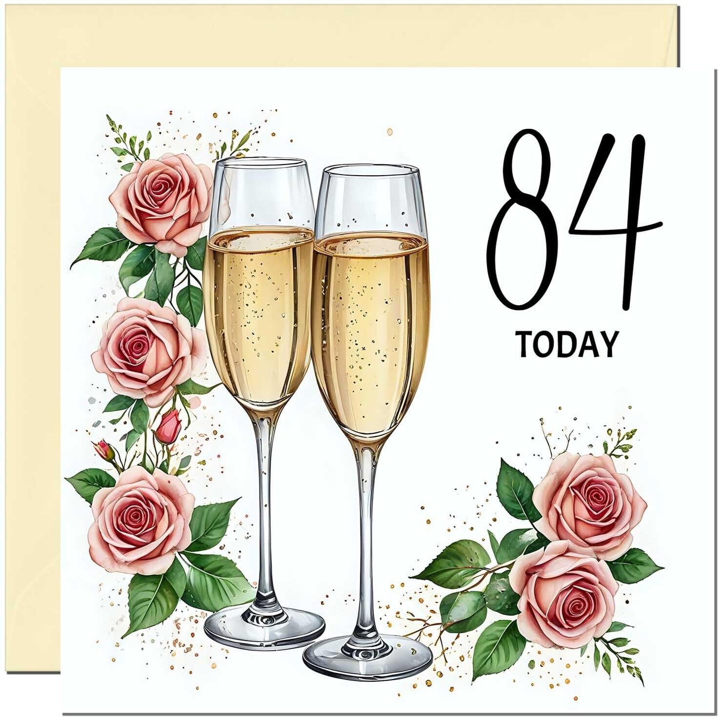 Birthday Card for women - Floral Fizz Classy Elegant