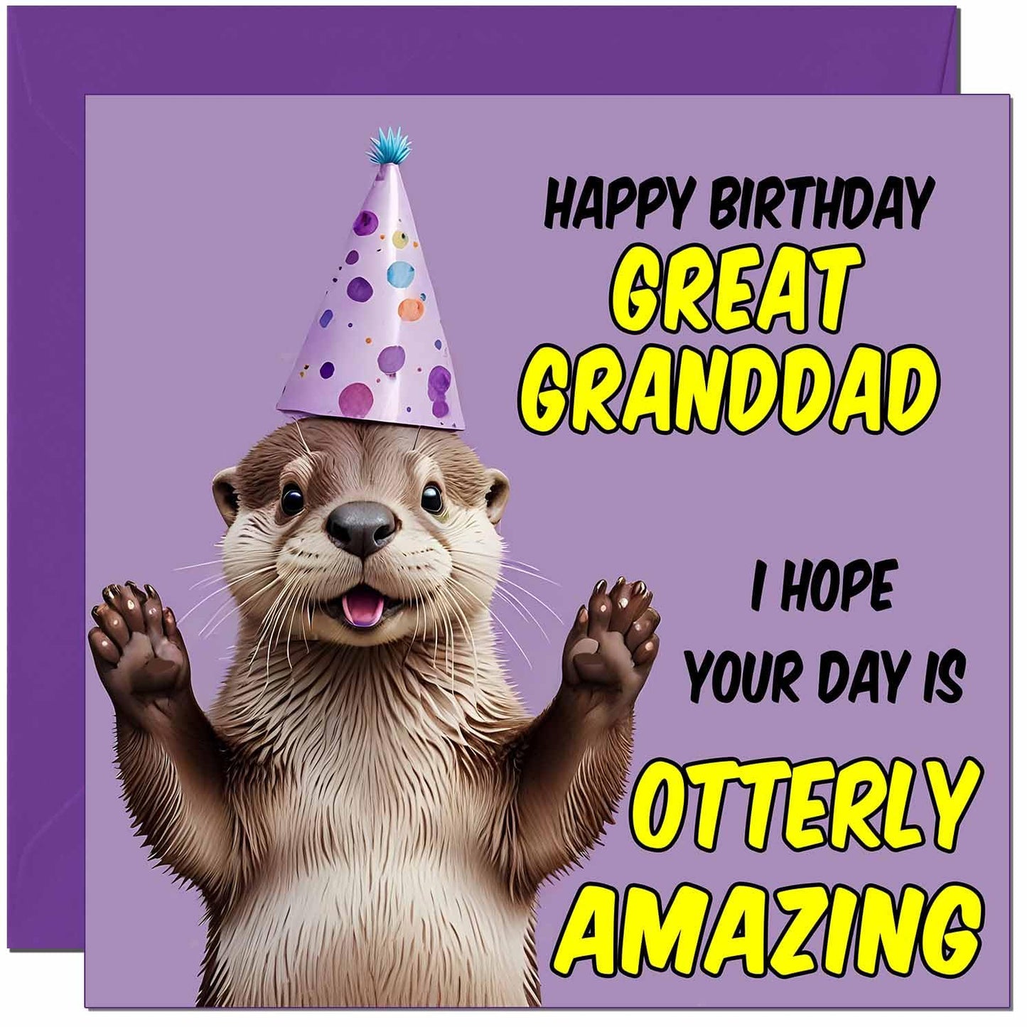 Otter Birthday Card - Otterly Amazing - Funny Otter Birthday Card