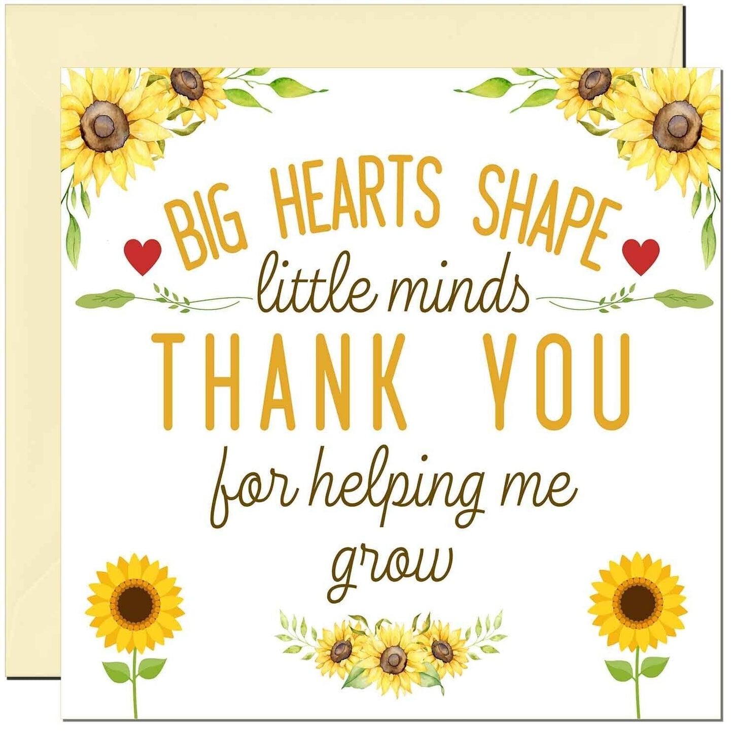 Thankyou Teacher Card - Thank you School Teacher Leaving Card 145 x 145mm