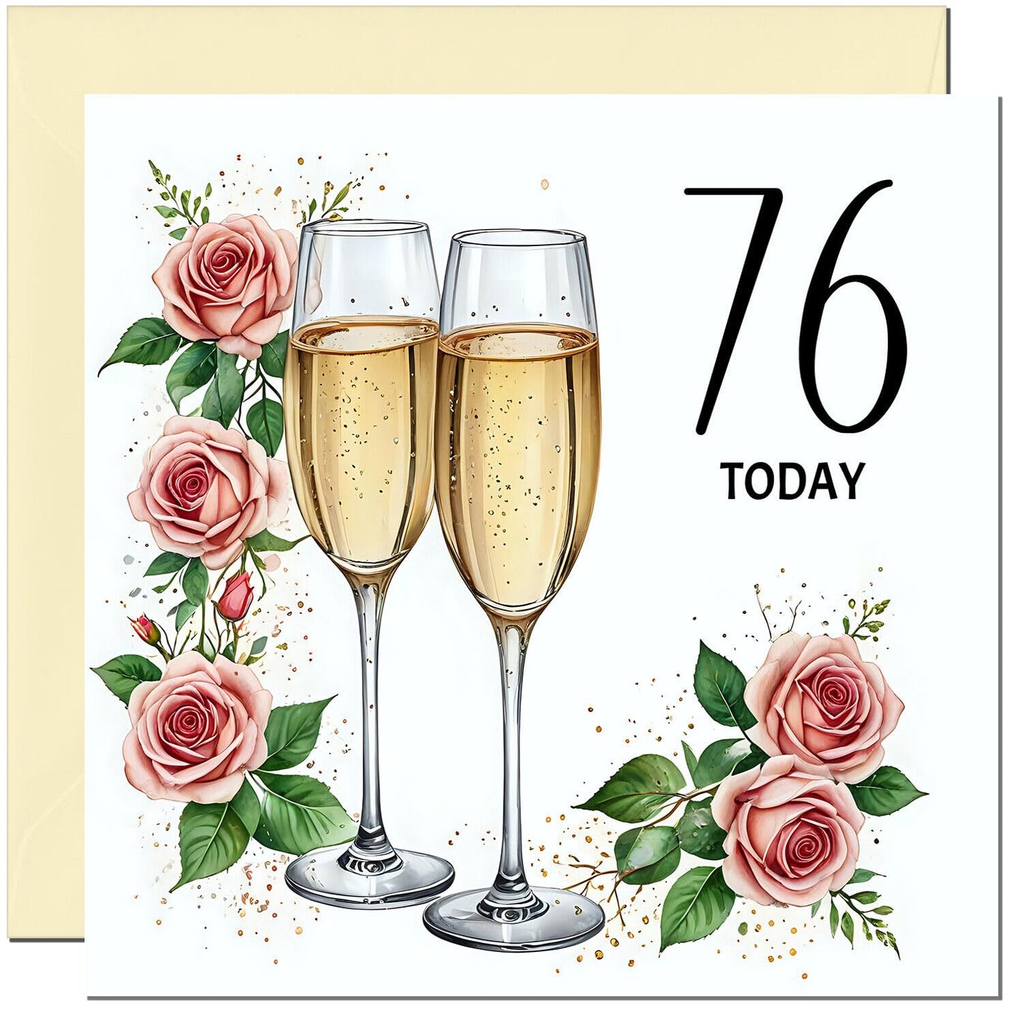 Birthday Card for women - Floral Fizz Classy Elegant