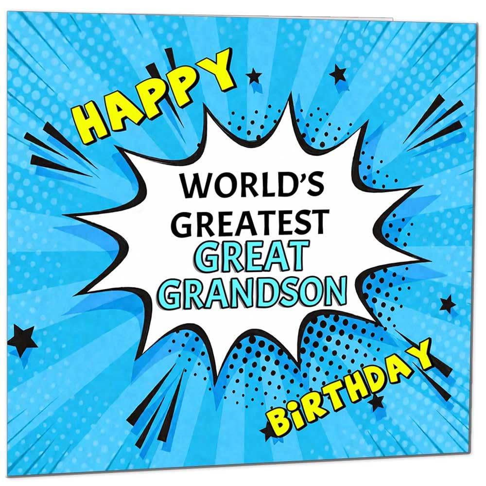 Wife Birthday Card - World's Greatest - Comic Book Pop Art Style Birthday Card for Wife