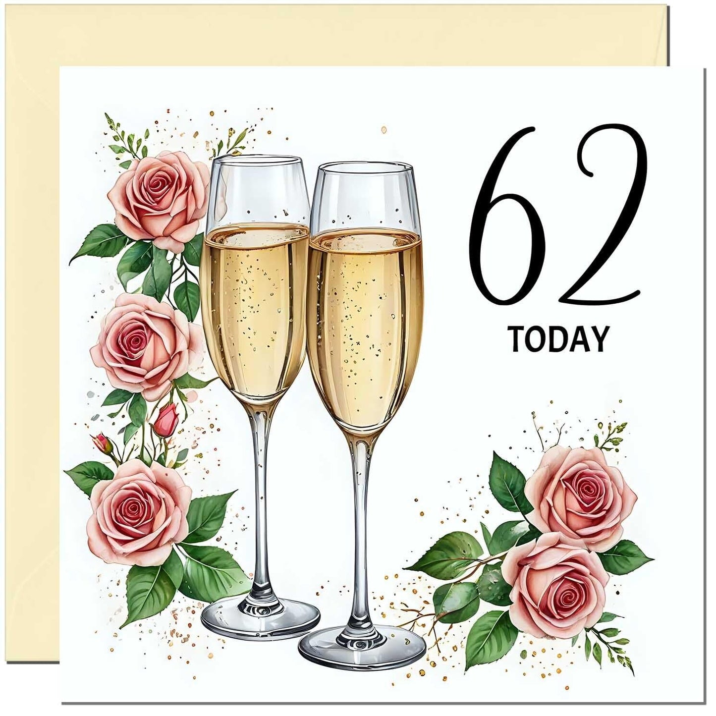 Birthday Card for women - Floral Fizz Classy Elegant