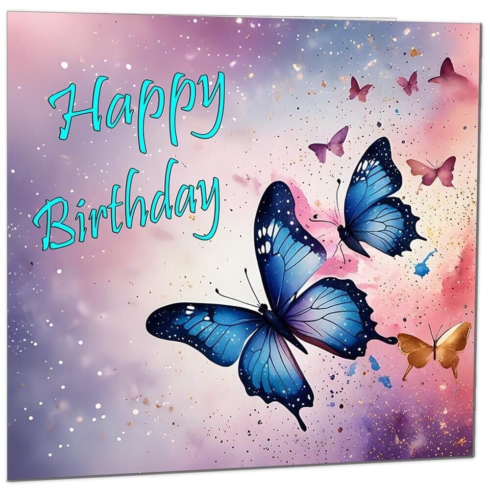 Happy Birthday Card - butterflies beautiful birthday card mum sister friend