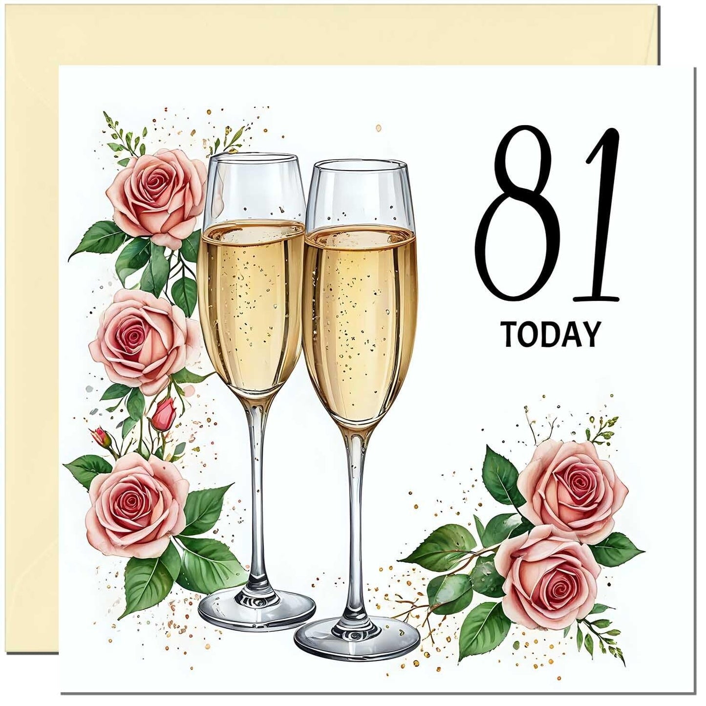 Birthday Card for women - Floral Fizz Classy Elegant