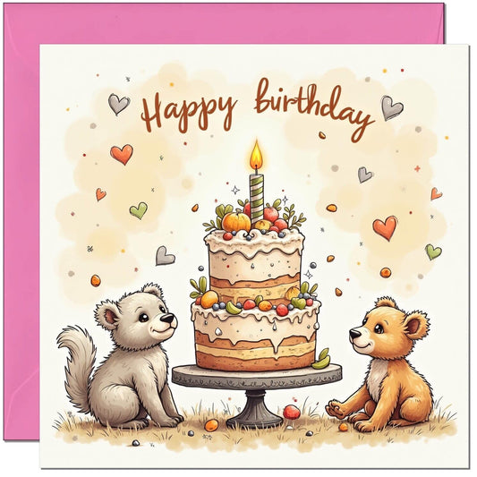 Adorable Birthday Card - Cute Birthday Cards for womens her ladies Niece Cousin