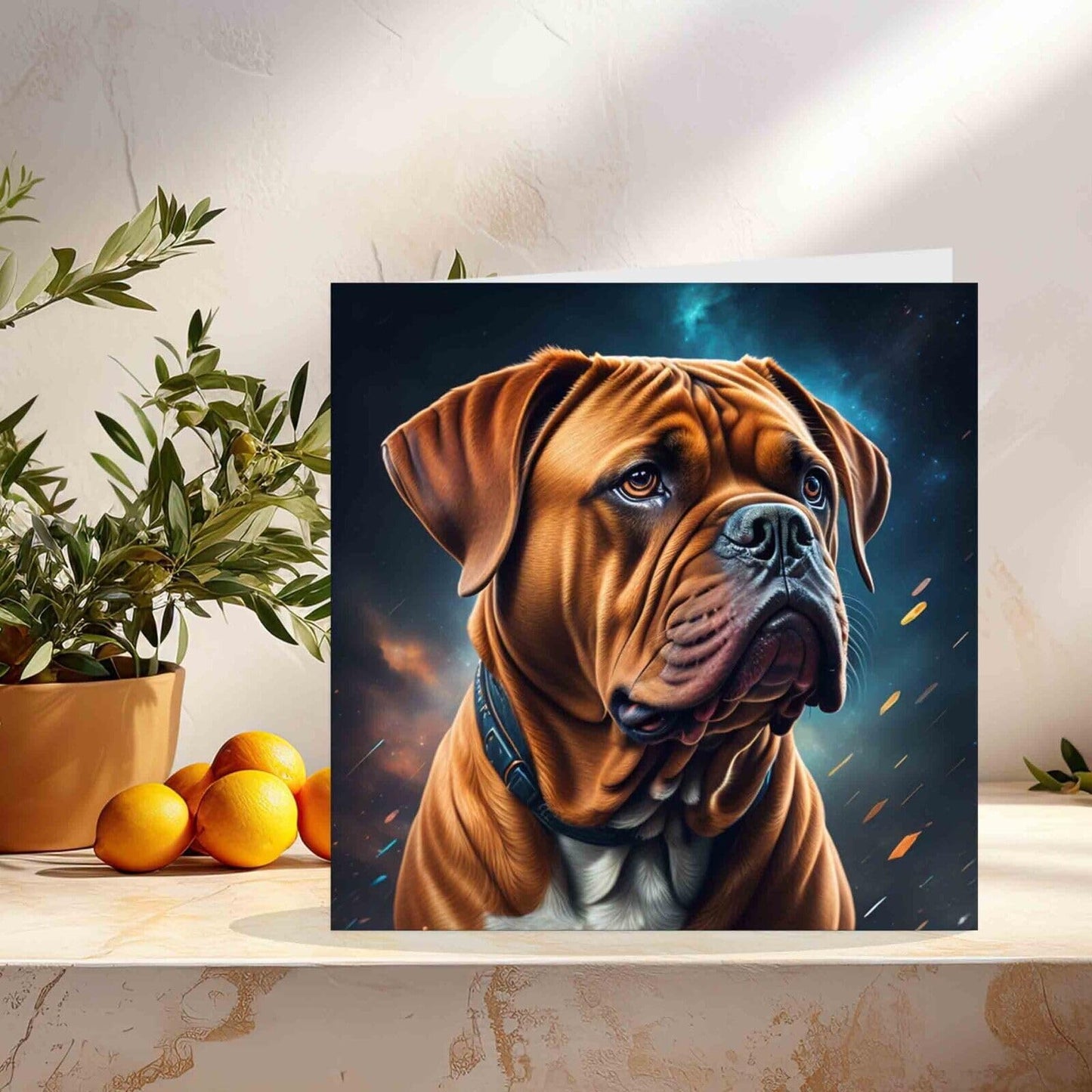 Dogue de Bordeaux Greeting Card - Handsome Boy 145mm x 145mm