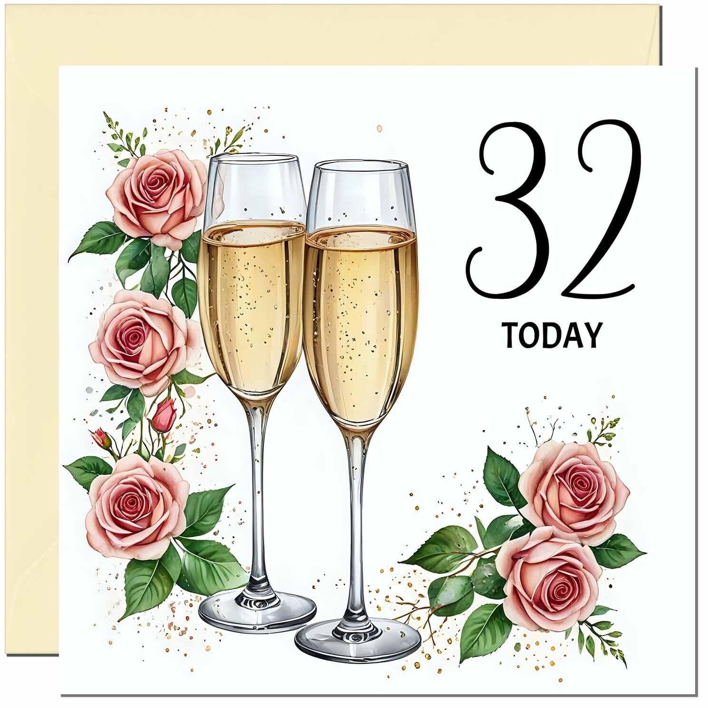 Birthday Card for women - Floral Fizz Classy Elegant