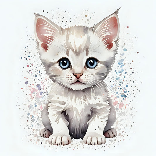 Cute Kitten Greeting Card - Any Occasion 145 x 145mm