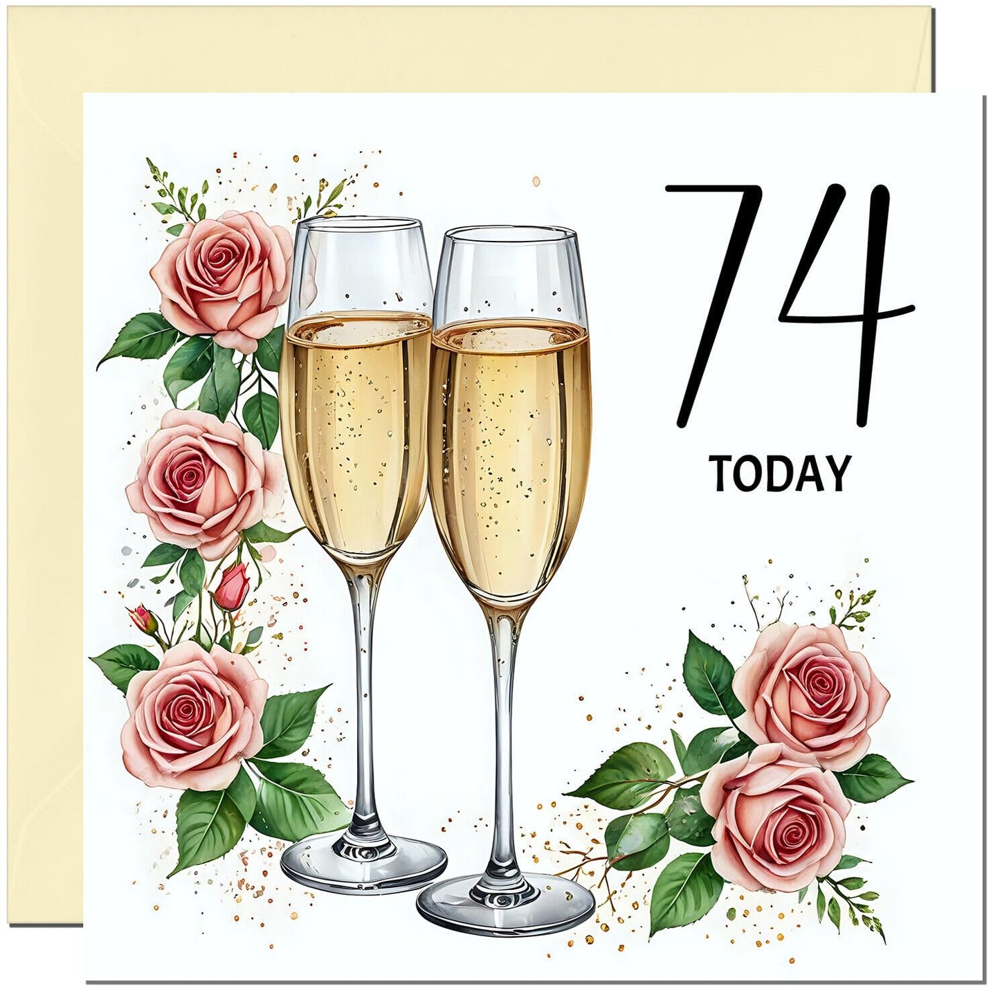 Birthday Card for women - Floral Fizz Classy Elegant