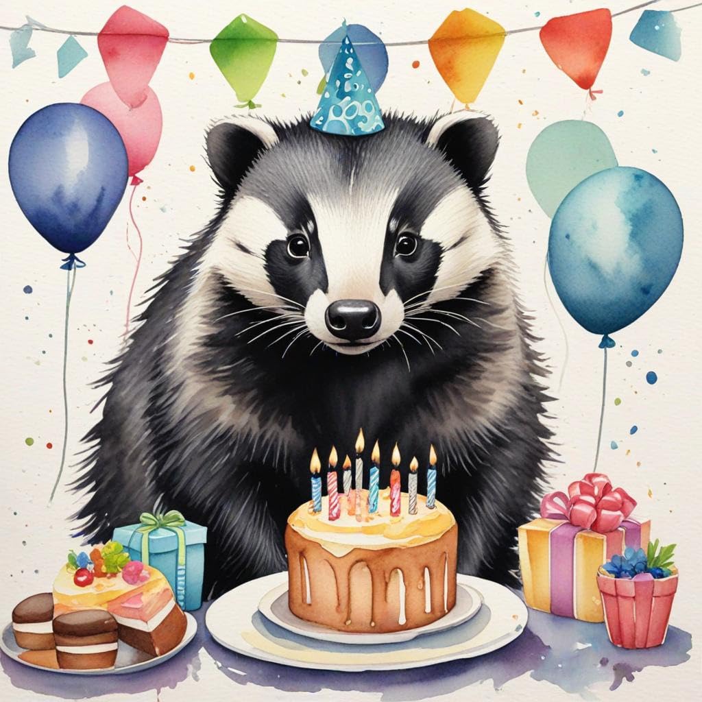 Badger Birthday Card - Happy Birthday