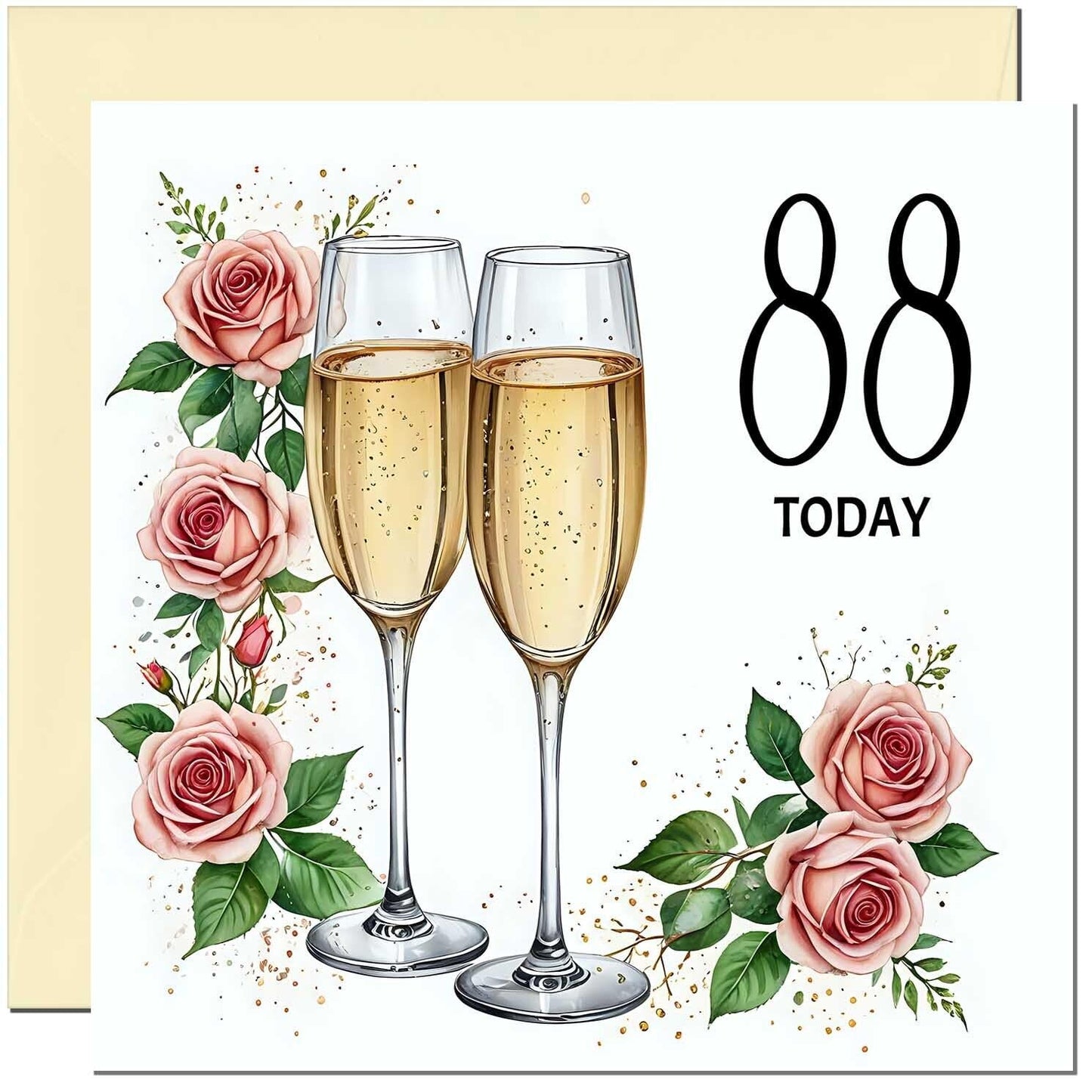 Birthday Card for women - Floral Fizz Classy Elegant