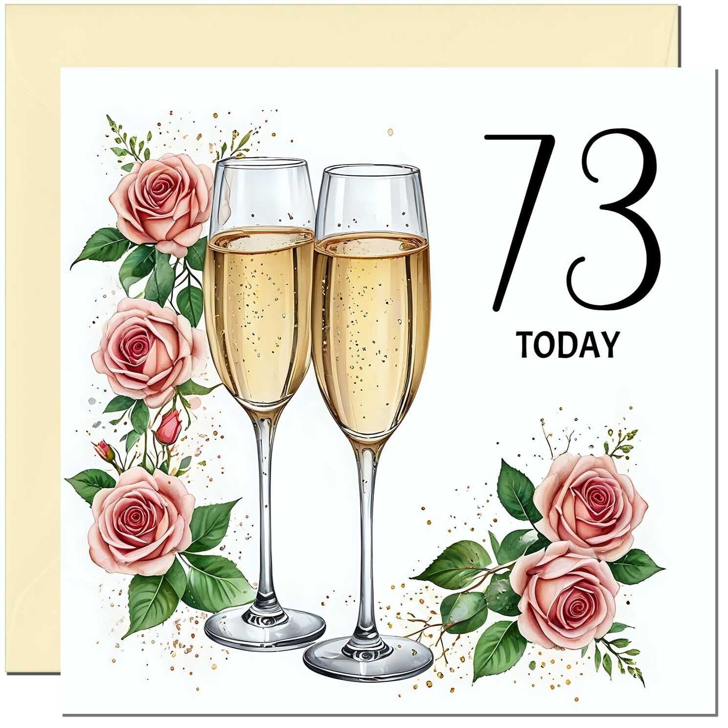 Birthday Card for women - Floral Fizz Classy Elegant