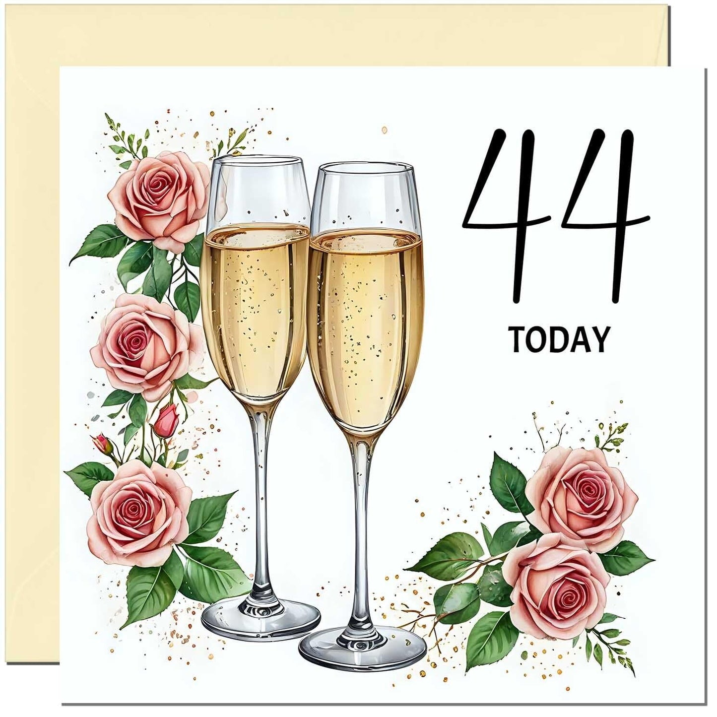 Birthday Card for women - Floral Fizz Classy Elegant