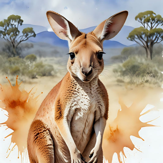 Kangaroo Birthday Card - Happy birthday Kangaroo card