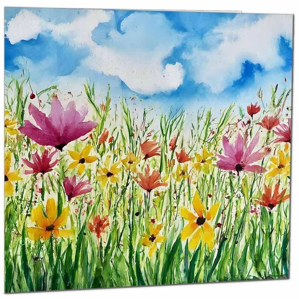 Nature Flowers Art Any Occasion Blank Greeting Card