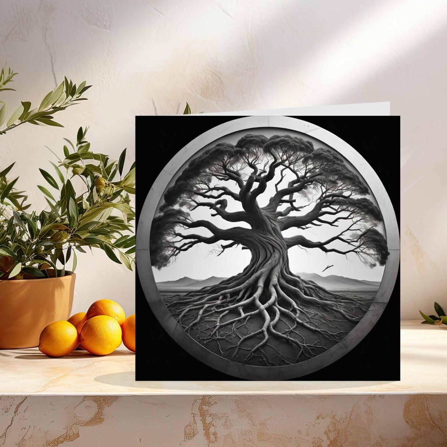 Tree of Life Greeting Card Yggdrasil Card 145mm x 145mm