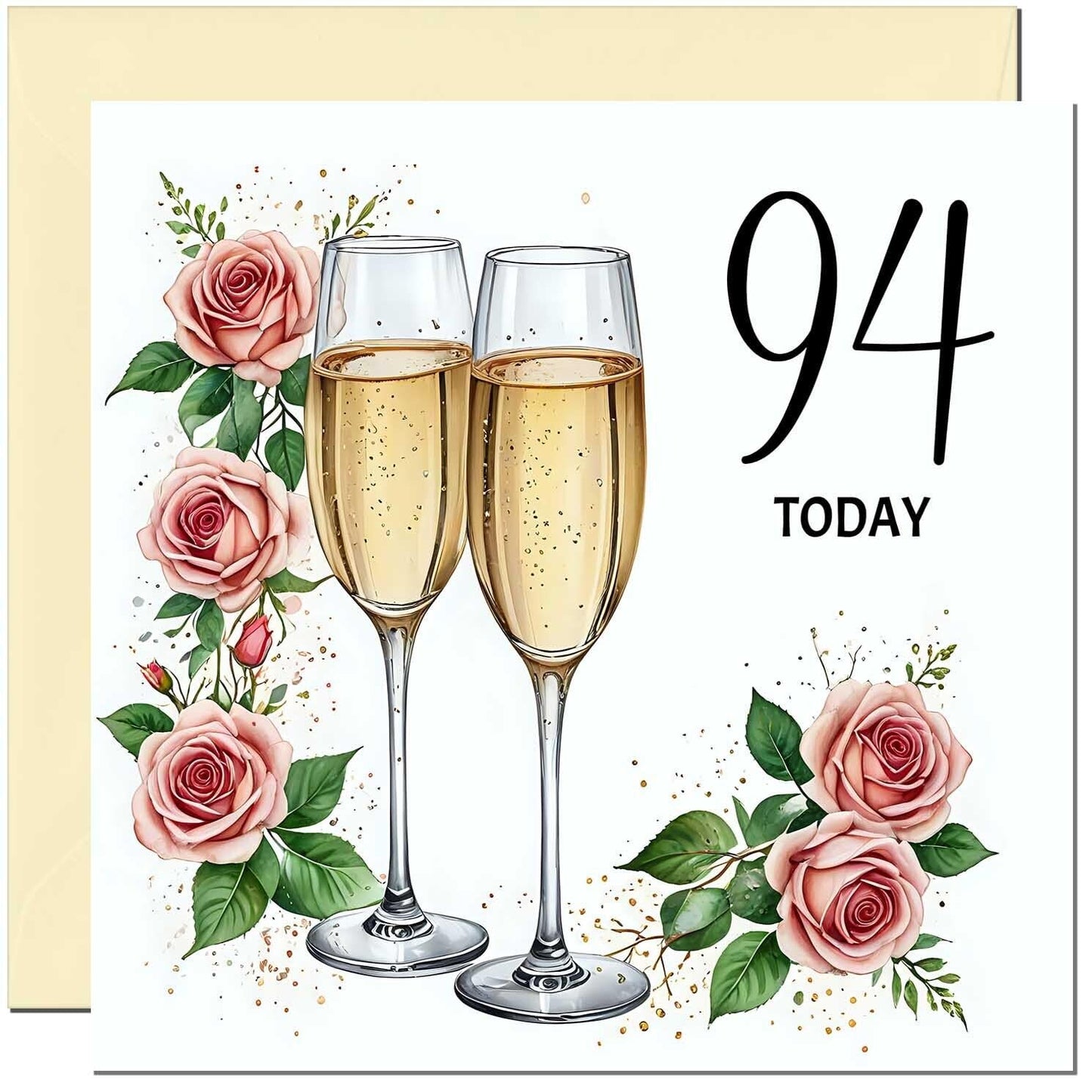 Birthday Card for women - Floral Fizz Classy Elegant