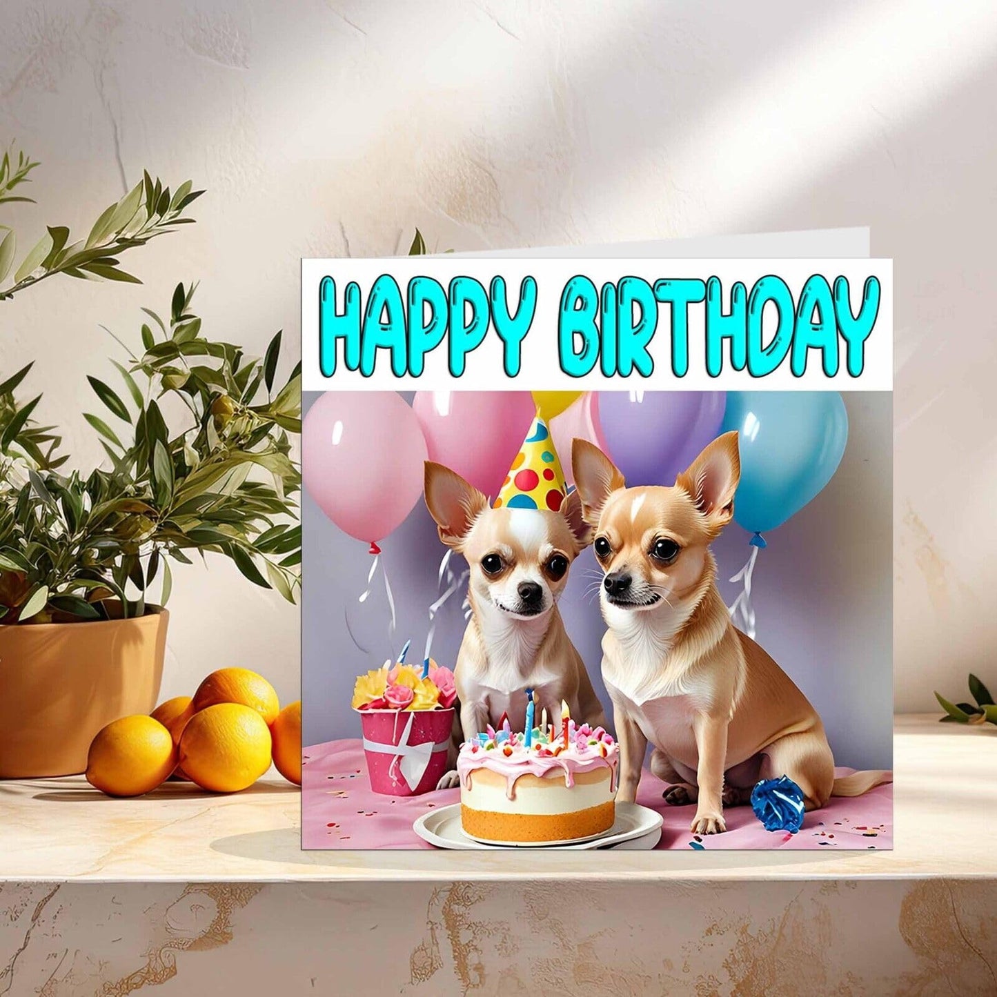 Chihuahua Birthday Card - Cute Fun Dog Birthday Card - 145 x 145mm