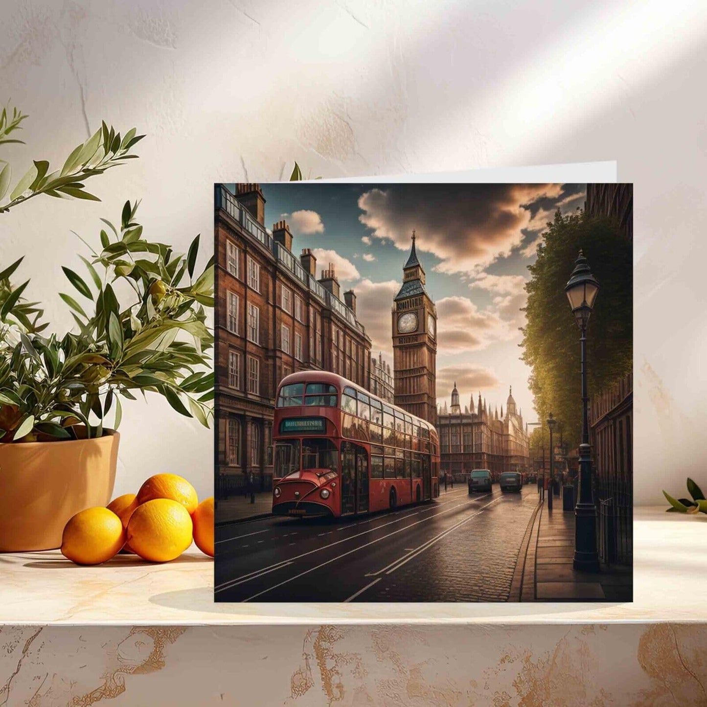 London Greeting Card - Square 145mm x 145mm