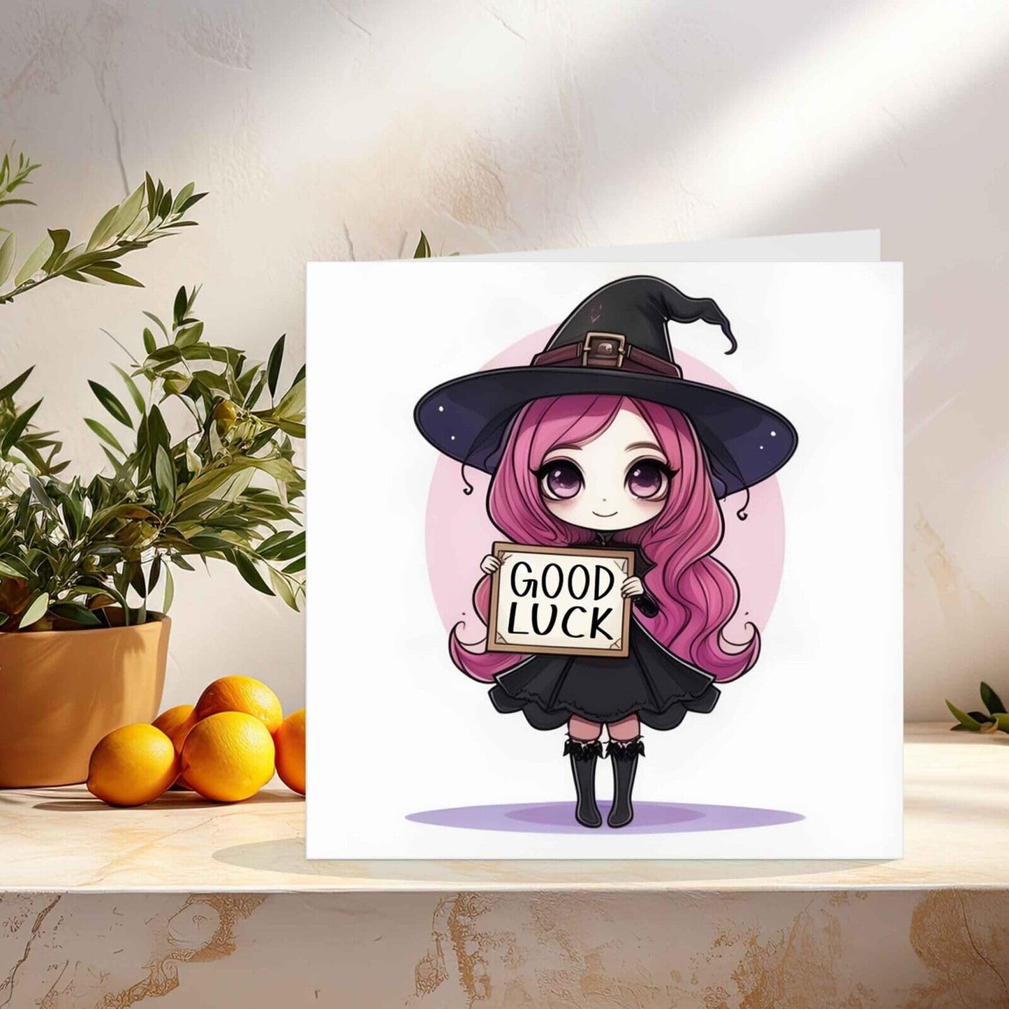 Cute Good Luck Card for Women New Job Card, Colleague leaving card 145x145mm