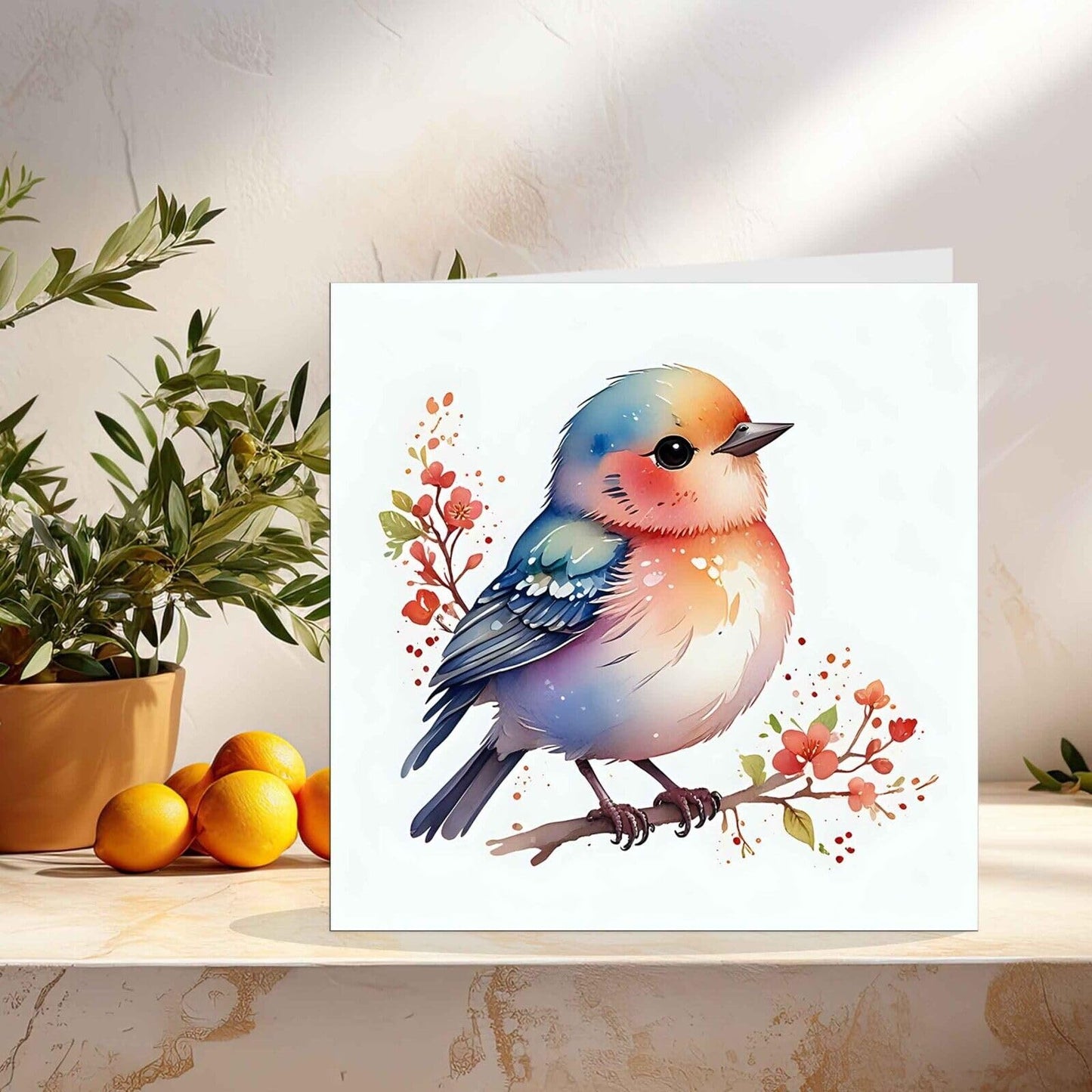 Bird Greeting Card - Cute Colourful Bird Card - Any Occasion