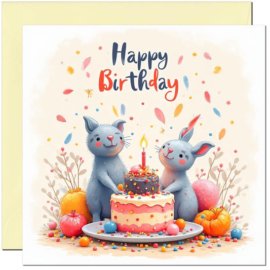 Cute Kids Birthday Card - Happy Birthday Childrens Birthday Card Boys Girls