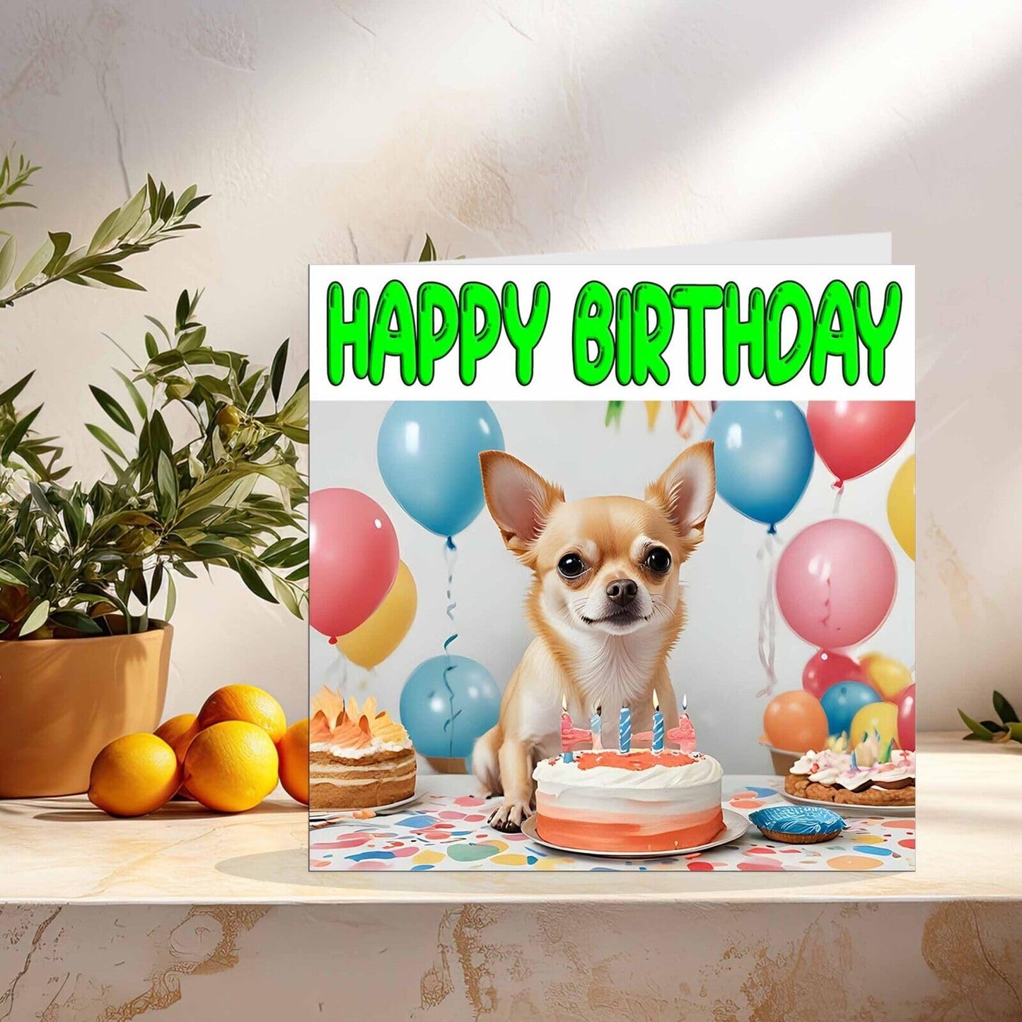 Chihuahua Birthday Card - Fun Dog Birthday Card - 145 x 145mm