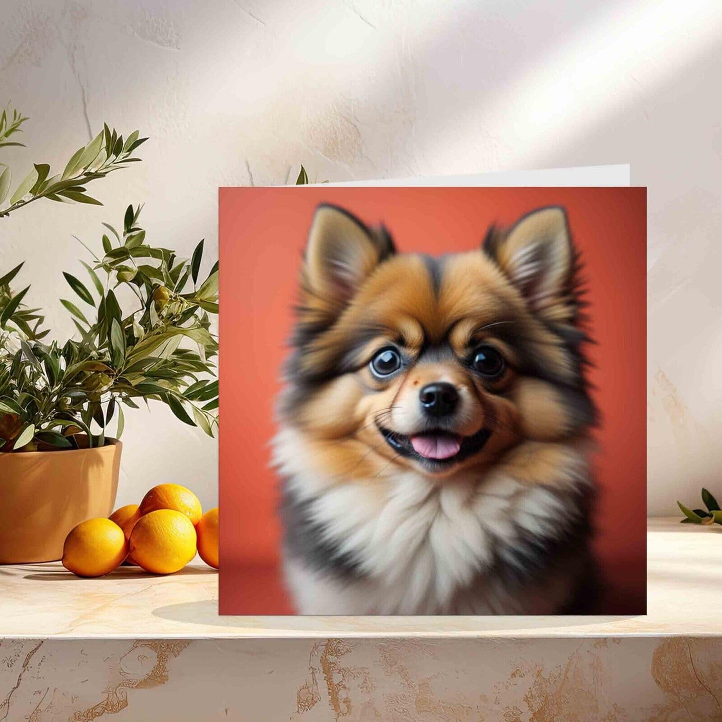 Pomeranian Greetings Card Dog 145mm x 145mm