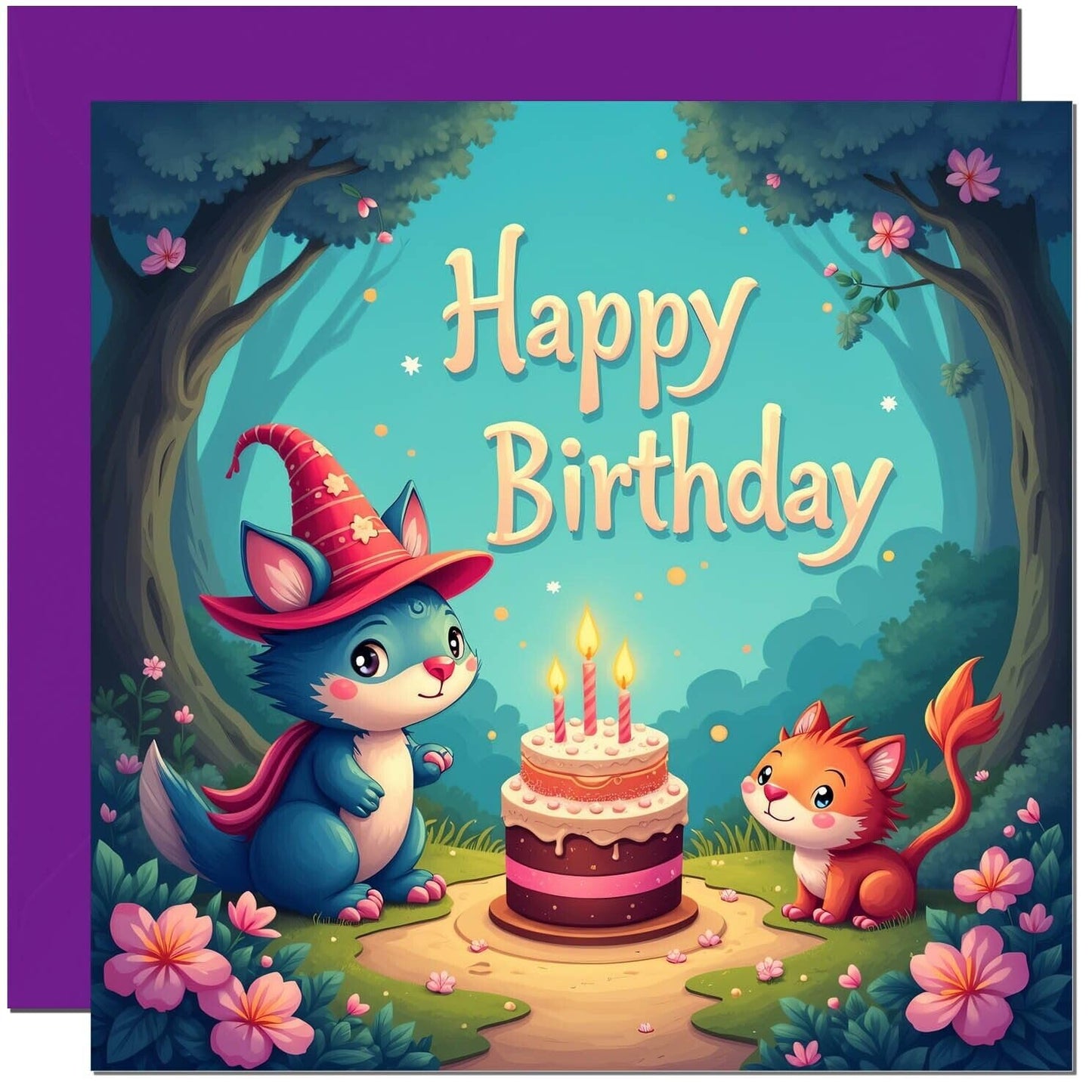 Kids Birthday Card - Happy Birthday Childrens Birthday Card Boys Girls Magical