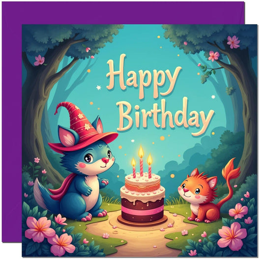 Kids Birthday Card - Happy Birthday Childrens Birthday Card Boys Girls Magical