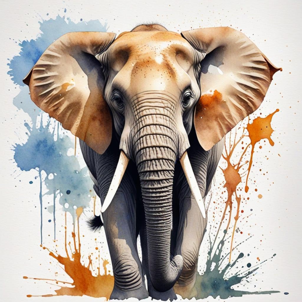 Elephant Greeting Card - Any Occasion - 145 x 145mm