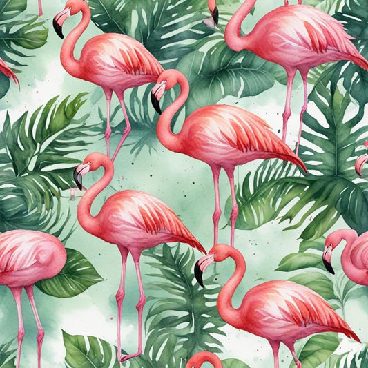 Pink Flamingos Greeting Card - Any Occasion - 145 x 145mm