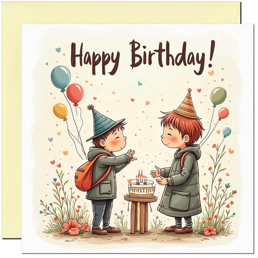 Childrens Cute Birthday Card - Happy Birthday Childrens Birthday Card Boys Girls