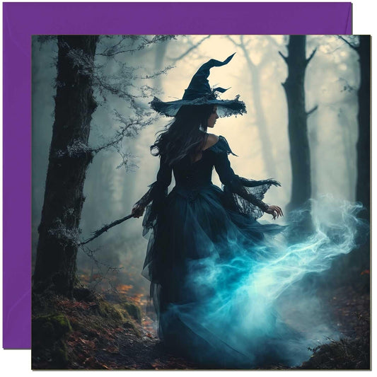 Witch Forest Greeting Card - Halloween Card - 145 x 145mm