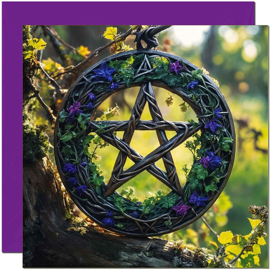 Pentacle Birthday Card Nature Pagan Witchcraft Wicca Birthday Cards 145 x 145mm