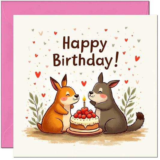 Birthday Card - Cute Adorable Birthday Card for Girls Women Ladies Mum Sister