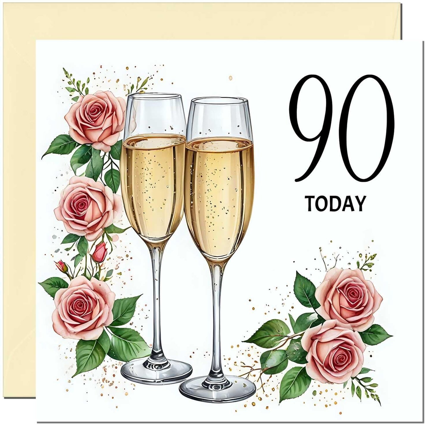 Birthday Card for women - Floral Fizz Classy Elegant