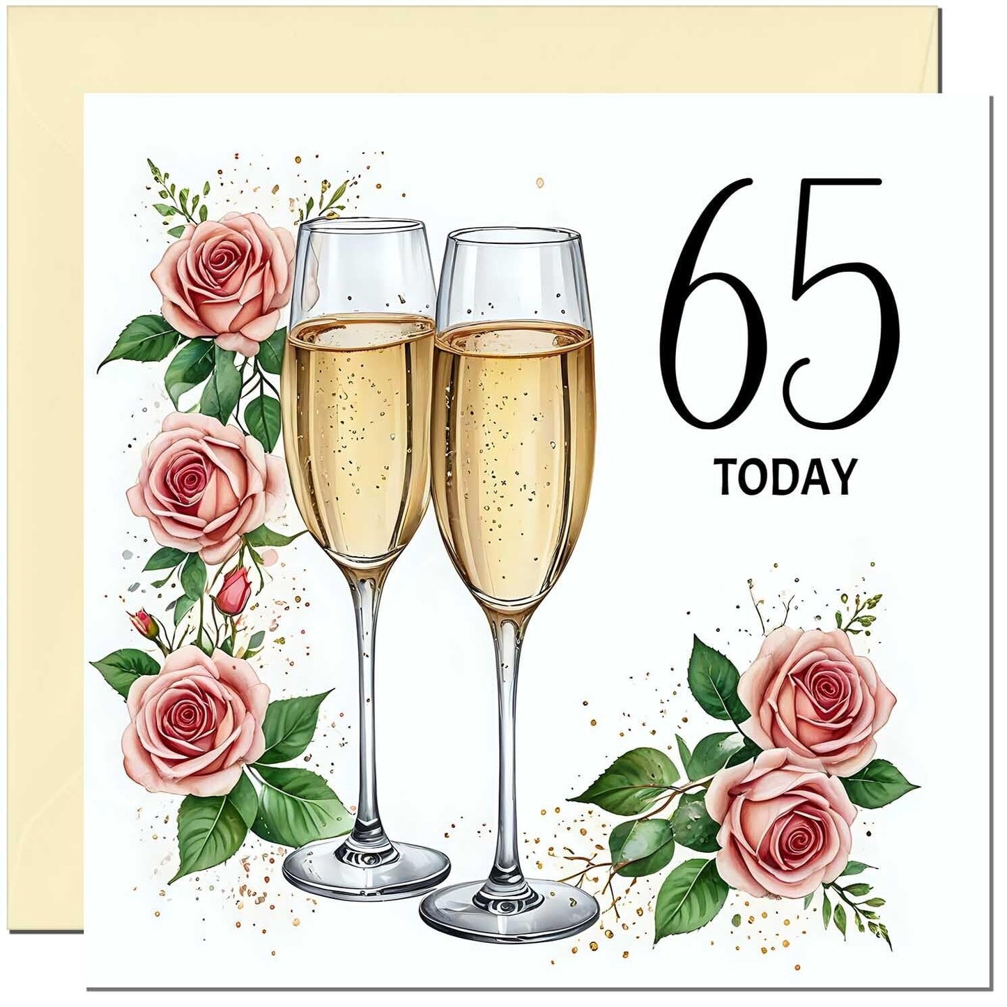 Birthday Card for women - Floral Fizz Classy Elegant