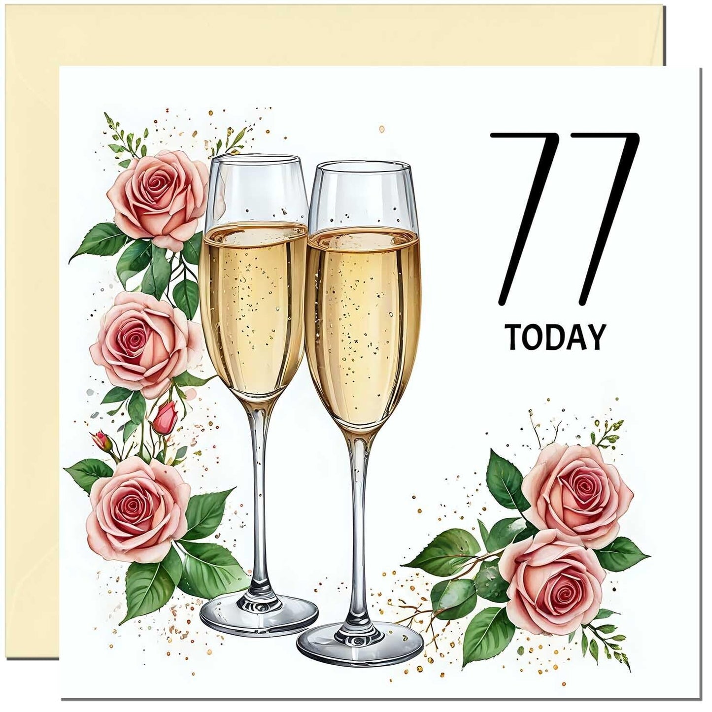 Birthday Card for women - Floral Fizz Classy Elegant