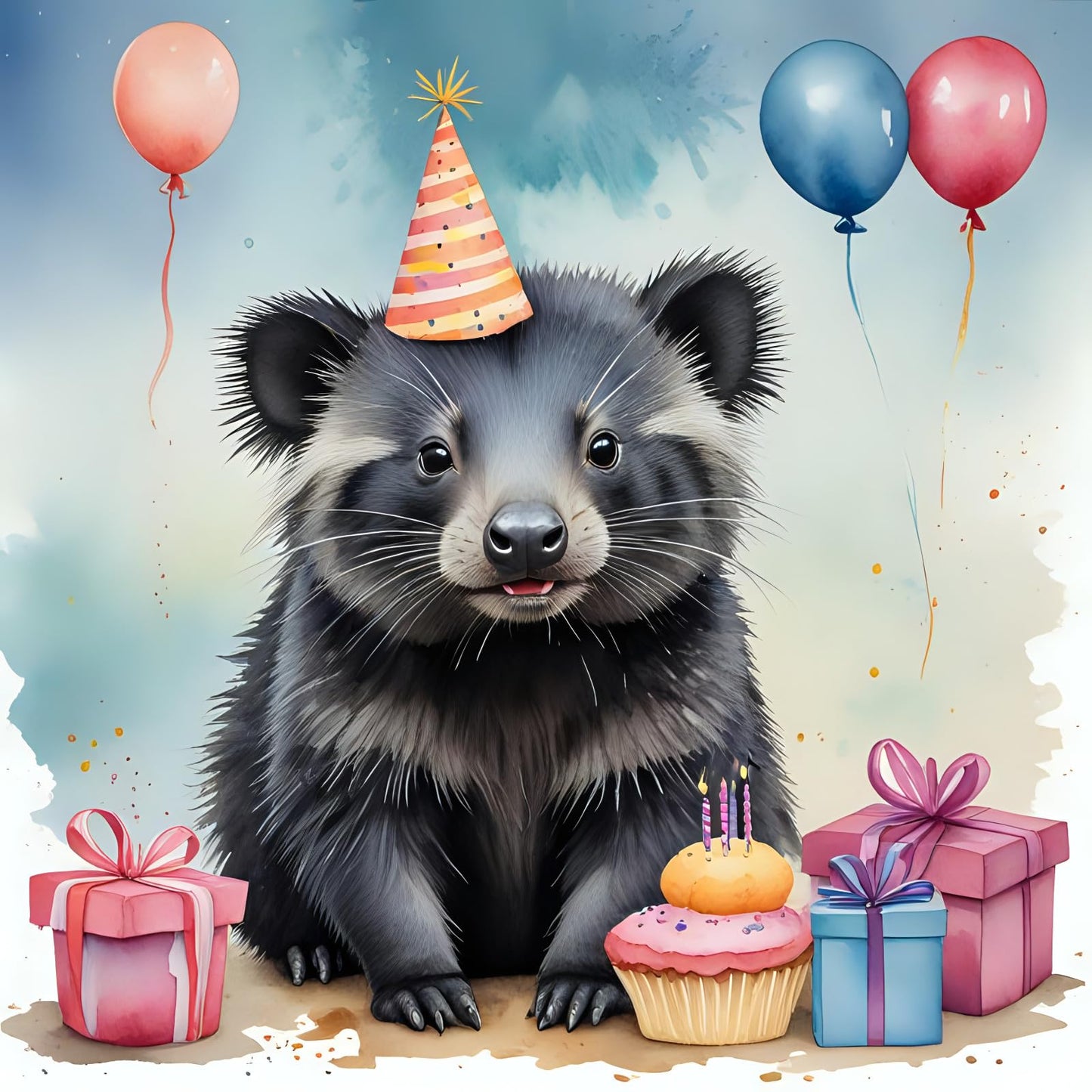 Binturong Birthday Card