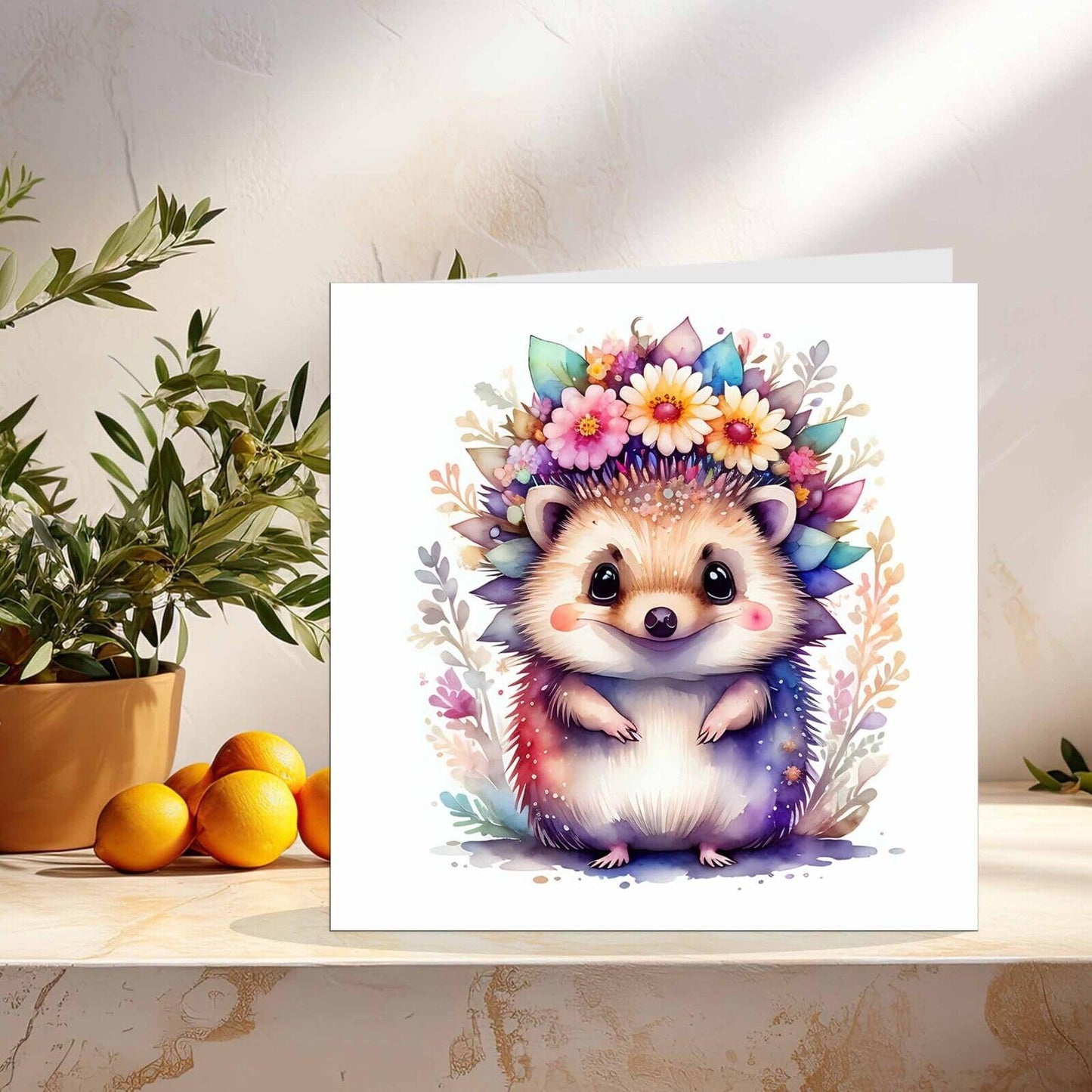 Cute Hedgehog Greeting Card - Any Occasion -