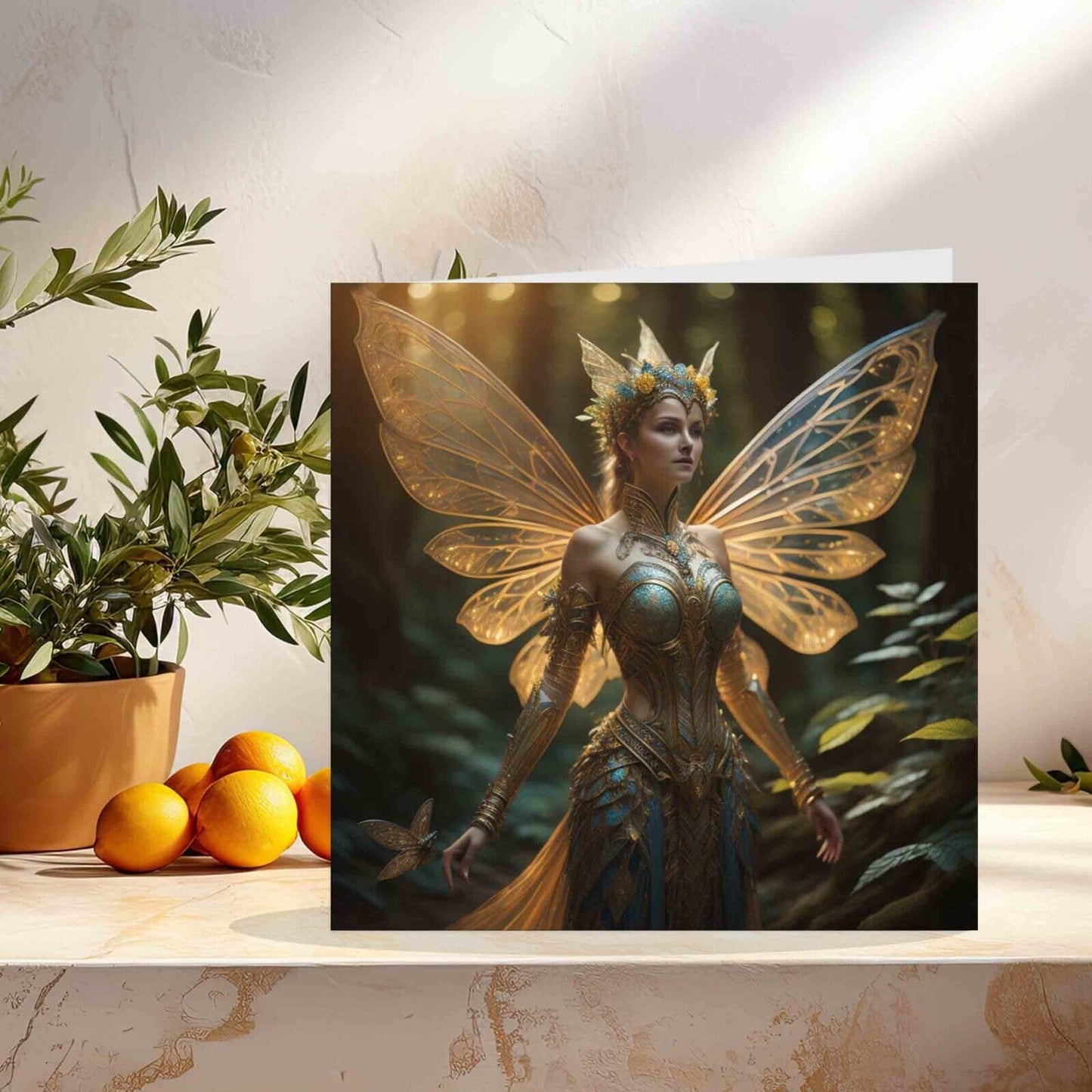 Fairy Greeting Card - Woodland Fantasy Magical 145mm x 145mm