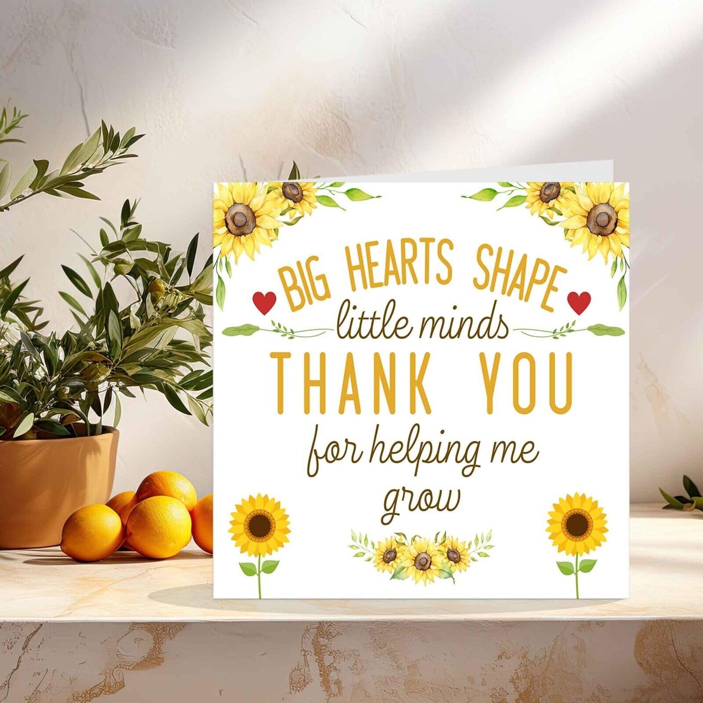 Thankyou Teacher Card - Thank you School Teacher Leaving Card 145 x 145mm