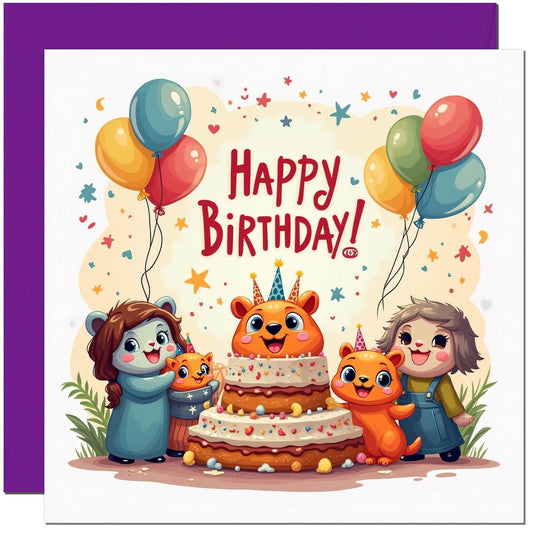Cute Birthday Card for kids Granddaughter son daughter grandson great niece